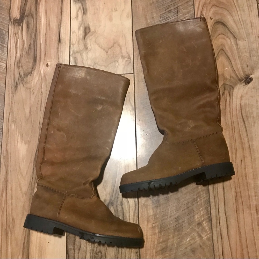 EDDIE BAUER brown leather riding boots